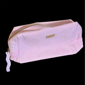 IPSY Terry Cloth Pink Makeup Bag with Gold Zipper